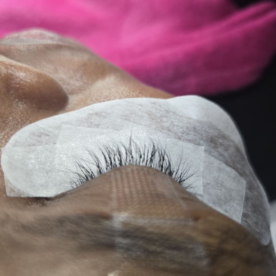 Before lash extension treatment